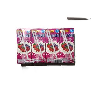 태국 음료 더치밀 믹스베리맛 / THAI DUTCH MILL UHT DRINKING YOGURT MIXED BERRIES FLAVOUR, 4개, 180ml