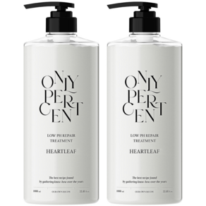 온리퍼센트 어성초 49 약산성 리페어 헤어트리트먼트, 2개, 1000ml
