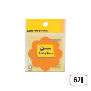 프린텍)스티키노트50매, 6개, 꽃DI017