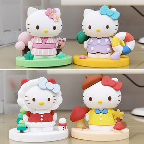 Hello kitty 헬로키티 차량 장식 피규어 장식품, 1개, 4종세트