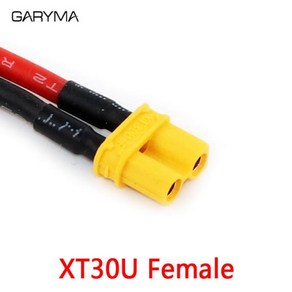 RC 배터리 케이블용 듀얼 연장 XT30U XT60U XT60H XT90 플러그 커넥터 수/암 AWG 케이블 18 16 14 12/10, XT30U-Female, 18 AWG, 10 cm, 1개, 07 XT30U-Female