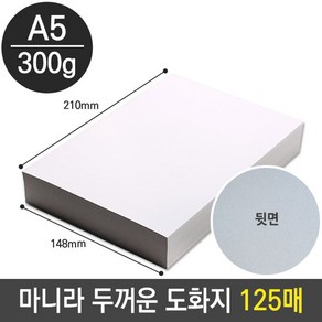 A5 마분지 도화지 125매 미술 종이