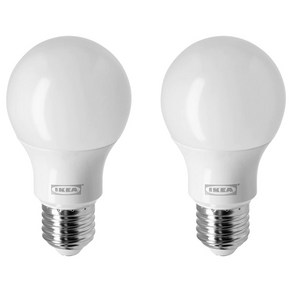 IKEA 이케아 RYET 뤼에트 LED 전구 2개세트 E26 600루멘 인테리어조명 LEDARE E26 806루멘, 2개, 색상