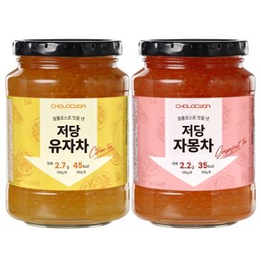 초록원 저당유자차530g + 저당자몽차530g, 530g, 1개입