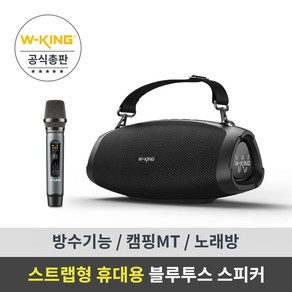 휴대용 블루투스 스피커 (마이크 포함) 더블유킹 W-KING MT Box D10 스트랩형