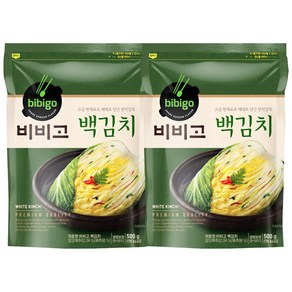 (에이브쇼핑)CJ비비고 백김치 500gx2개 500g 2개, 500g, 2개