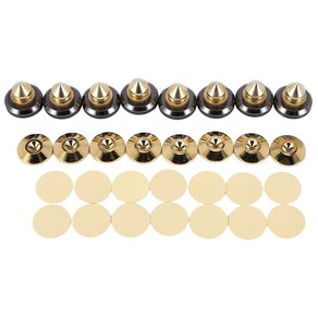 8 세트 금도금 스피커 스파이크 스탠드 CD 오디오 서브우퍼 증폭기 턴테이블 절연 피트, [01] gold, 금