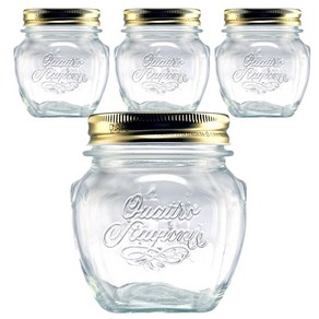 보르미올리 콰트로 스타지오니 자 유리저장병 앙포라, 300ml, 4개