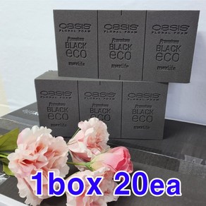 환경보호 가치를 전하는 오아시스 블랙에코 플로랄폼 1box 20개/친환경꽃수반, 20개