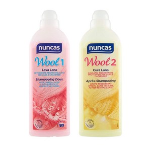 Nuncas 눈카스 울 캐시미어 울샴푸 세탁세제 유연제 세트 Wool1 Wool2 750ml, 1개