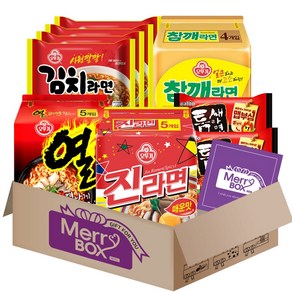 오뚜기 진라면매운맛5p+열라면5p+참깨라면4p+김치라면4p+틈새라면2p, 1박스