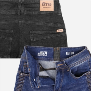 바이크 라이딩진 BBJ JEDI RETRO JEANS / 블랙비자칼 제다이 레트로 진 (블랙 / 블루), 블랙