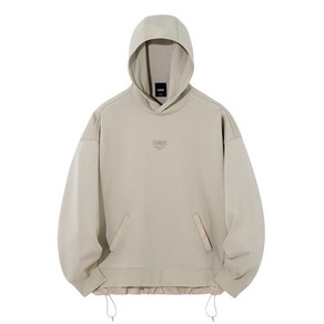 스위브 유니 SIDE WOVEN MIX HOODIE BEIGE LSRSCTH105M