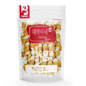 대박이네 실중량 1kg 대용량 강아지간식 애견간식, 치킨껌2.5 1kg, 1000g, 1개