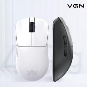 [chengyi] 최신상 VGN 잠자리 F1무선 USB 게이밍 마우스 /2.4G+유선 연결OK/5키/ 26000dpi 초경량 PAW3395, 화이트F1S, 브로드컴칩+49g+40속항기간