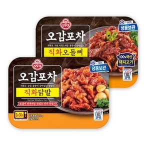 [오뚜기] 직화무뼈 닭발 150g + 직화 오돌뼈 150g, 2개, 550g