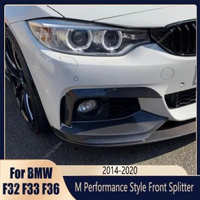 Bmw F32 F32 F36 MP 스타일 프론트 범퍼 립 스플리터 4 시리즈 420d 425d 430i 430d 435d 2014-2020 안개등 그릴 트림 바디킷, 3.Gloss Black Canads