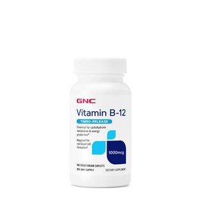 GNC Vitamin B-12 1000mcg 90 Caplets Suppots Enegy Poduction GNC 비타민 B-12 1000mcg 90정 에너지 생산 지, 1개