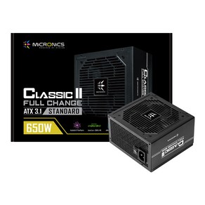 마이크로닉스 Classic II 풀체인지 650W 80PLUS 스탠다드 ATX3.1 파워서플라이, Classic II 650W 80PLUS스탠다드