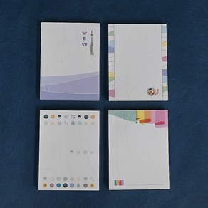 한지메모지 100매 (8 x 10.6cm) 외국인선물 여행 기념품 한국 일러스트