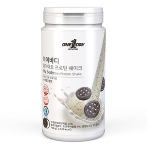 원데이뉴트리션 마이바디 다이어트 프로틴 쉐이크 쿠키앤크림맛, 23회분, 700g, 1개