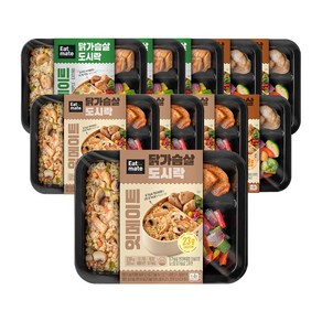 [랭킹닭컴] 잇메이트 닭가슴살 도시락 3종 맛보기, 10개, 230g