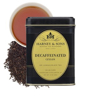 하니앤손스(Harney & Sons) Harney Sons Fine Teas 디카페인 실론 홍차 틴 85g(3온스) 루즈 리프