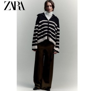 ZARA 자라 집업 스트라이프 니트 가디건