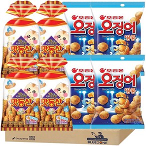 블루존 땅콩 과자 2종 (맛동산90g x4+ 오징어땅콩 98g x4), 4개