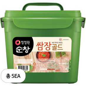 대상 청정원 순창 쌈장 골드, 5개, 4.8kg