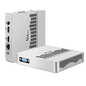 미니 PC 지원 M.2 SSD 2TB 확장 프로세서 N3350 4K HD 및 VGA 듀얼 디스플레이 BT 2.4/5G WiFi USB3.0 LAN VESA 마운트/가정/비즈니스, WIN10 Po, 은, 6GB