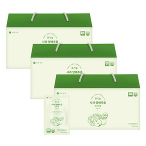 바른농장 프리미엄 유기농 사과 양배추즙 유기농 양배추 진액, 100ml, 90개