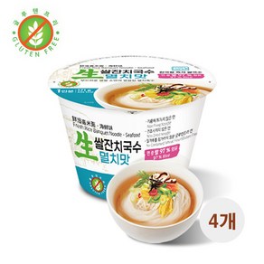 한국면가 생쌀면 멸치잔치국수 (171g) X 4개 /글루텐프리