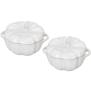 스타우브 세라믹 호박 꼬꼬떼 12cm 시나몬, 4) 0.5-qt 2-pc set - 러스틱 아이보리