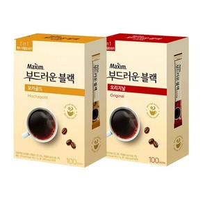 맥심 부드러운블랙 모카골드 100T+오리지날 100T