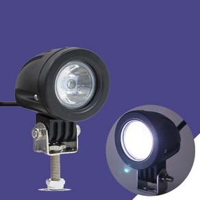 MOXI 오토바이 킥보드 DC12V-36V 원형 10W DF-01 써치라이트 안개등 LED, 1개