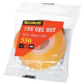 쓰리엠 스카치TM 다용도 테이프 550 리필 18mm x 30m, 2개입