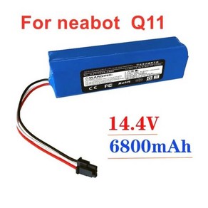 14.4V 6800mh 오리지널 충전식 리튬 이온 배터리 nebot 로봇 진공 청소기 Q11 용