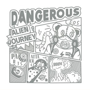 ALIEN JOURNEY 전사지 옷 티셔츠 의류 에코백 열접착식 리폼 패치 DIY용 다리미사용