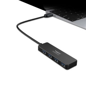 벤딕트 4포트 무전원 USB 3.1 멀티 허브, 0.25m, 블랙, 1개