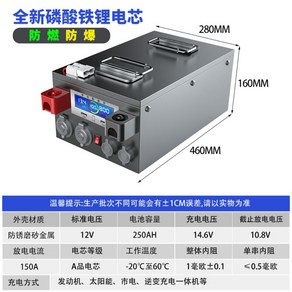 파워뱅크 200A 인산철배터리 200AH 12V 리튬 300AH, 02.12V250AH 리튬 철 인산염, 1개