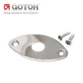 Gotoh 고또 JCB-2 CR 일렉기타 아웃풋 잭 플레이트 크롬 색상, 1개