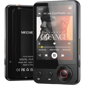 블루투스가 장착된 128GB MP3 플레이어 - HiFi 스피커가 MECHEN D53 휴대용 음악 보이스 레코더 FM 라디오 터치스크린이 2.4인치 화면 최대 SD 카드 지원