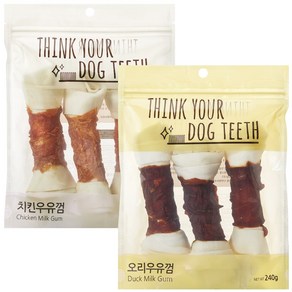 Think you dog teeth 치킨 3p + 오리 3p 세트, 치킨, 오리, 1세트, 480g