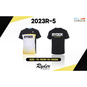 라이더 티셔츠 2023SS 2023R-5 남여 반팔 경기복 배드민턴 라운드티셔츠 오남스포츠