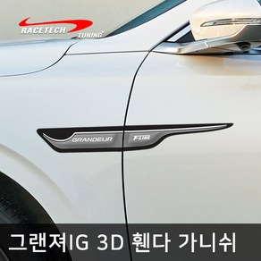 레이스텍 그랜져IG 전용 스타일리쉬 3D입체 휀다 가니쉬 / 사이드 도어 몰딩, 1개