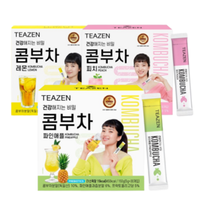 티젠 콤부차 30스틱입X3박스(레몬+피치+파인애플), 3개, 150g