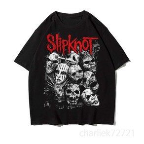 슬립낫 반팔 락밴드 메탈티 락티 오버핏 Slipknot