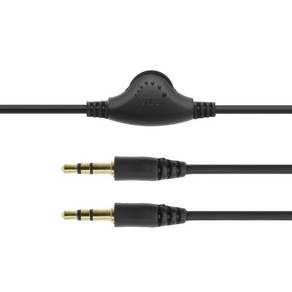 Coms 스테레오 케이블 AUX 3.5mm 3극 볼륨조절 1.2M NT663, 1개