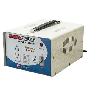 5KVA 링코어 다운 변압기 220V-110V HT-5000DR 한일테크 한국220V에서 110V 미국제품 일본제품 사용 고급형 고효율 절전형 링코아 강압 트랜스 도란스